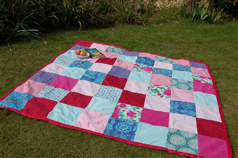 homemade picnic blanket.